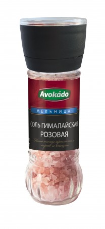 Мельница стеклянная "Соль гималайская розовая" 110 г.