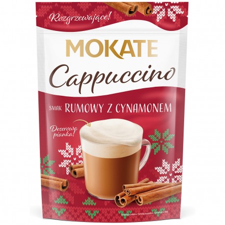 Кофейный напиток растворимый Капучино со вкусом рома с корицей т.м. Mokate, пакет